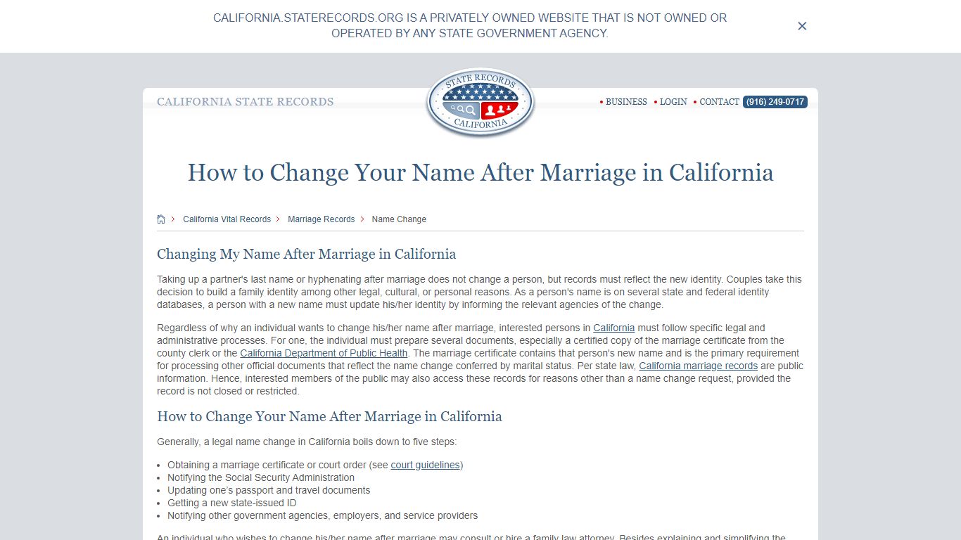 How to Change Your Name After Marriage in California